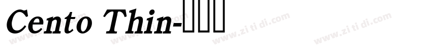 Cento Thin字体转换